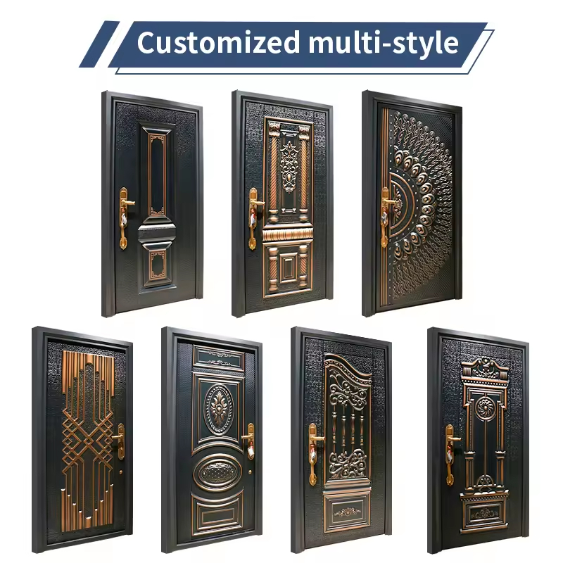 steel security doors Waterproof Security Steel Exterior Doors