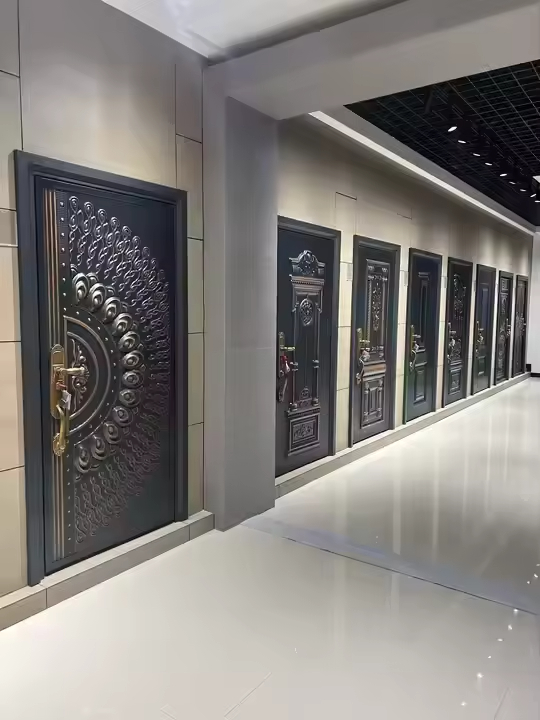 entry door type design Waterproof Security Steel Exterior Doors